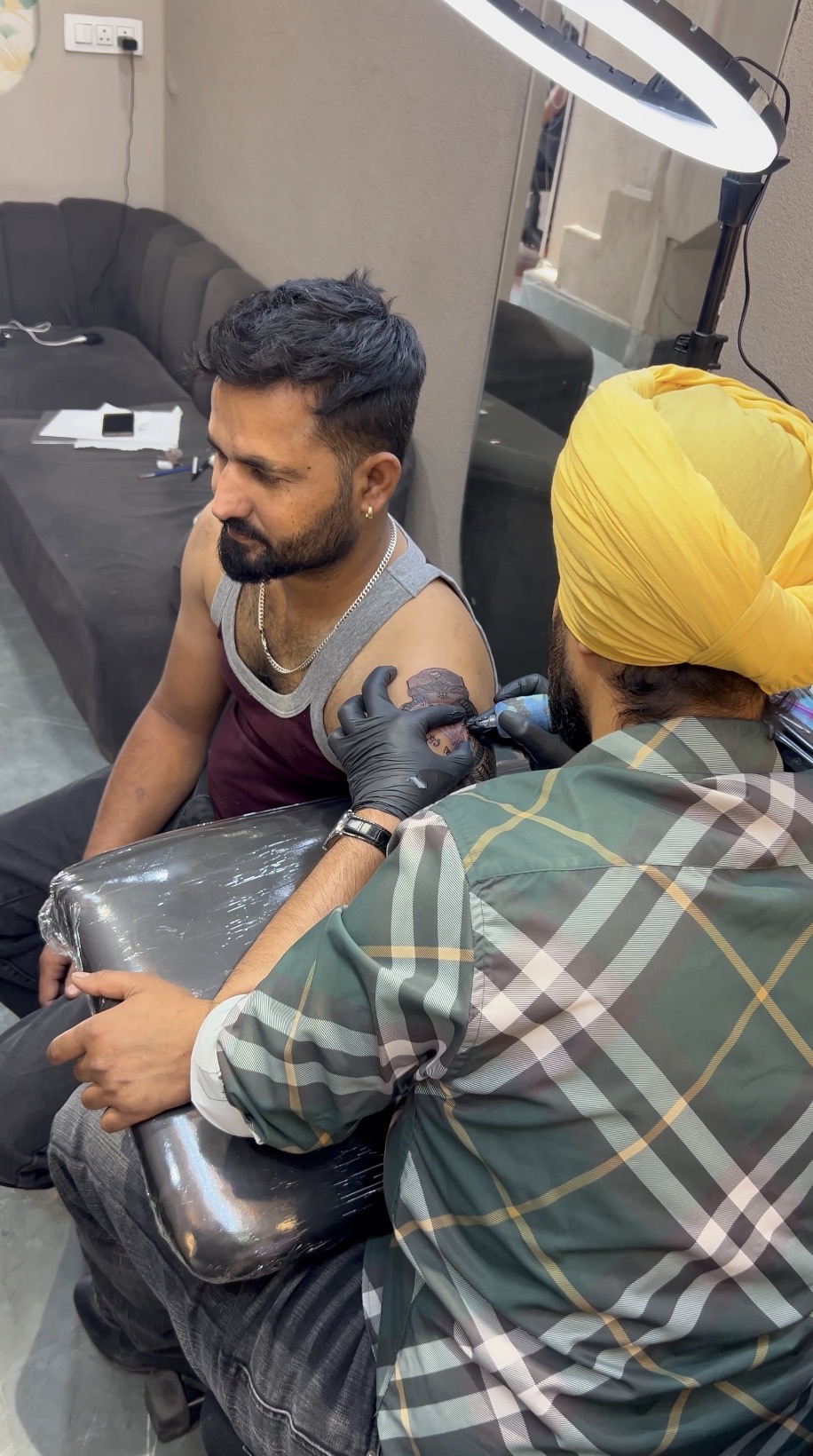 Shoulder tattoo in progress Punjab
