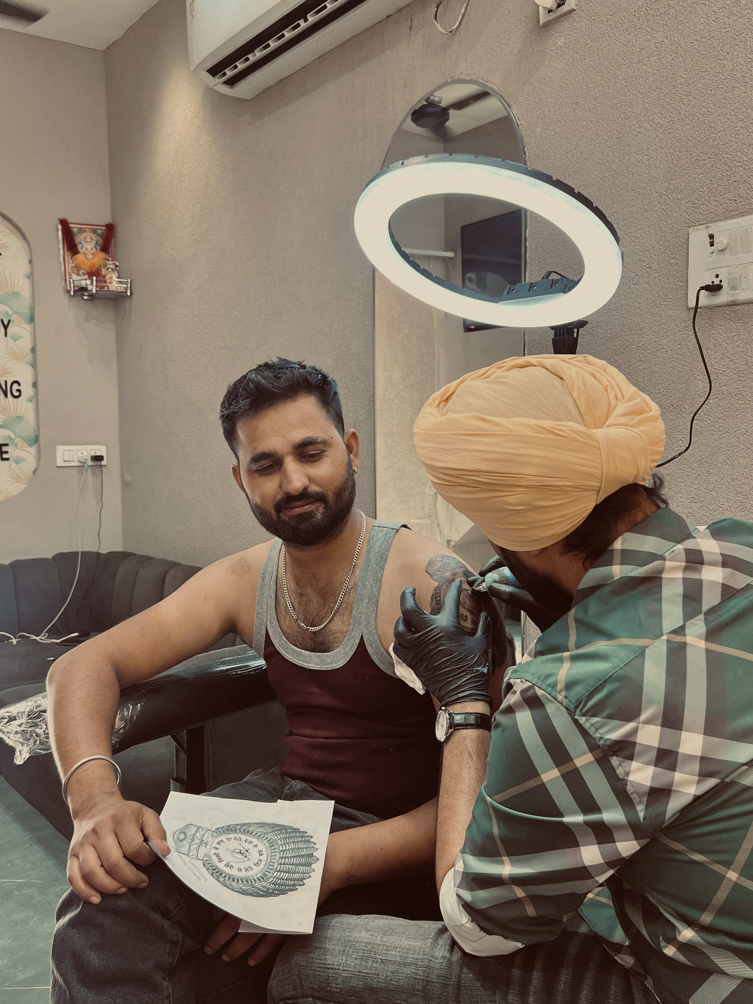Fine line tattoo detail Bathinda